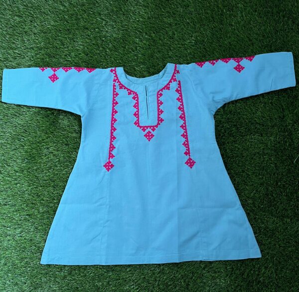 sky blue frock for baby girl