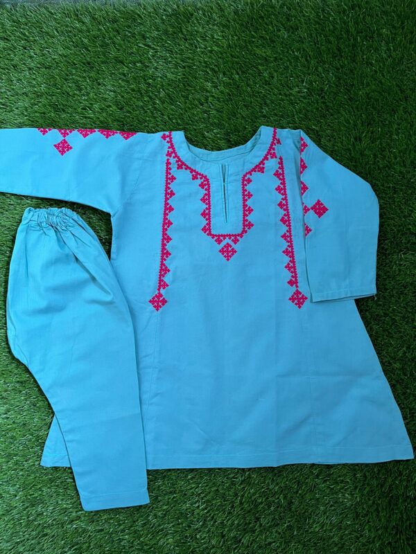 sky blue frock for baby girl